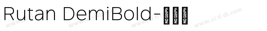 Rutan DemiBold字体转换